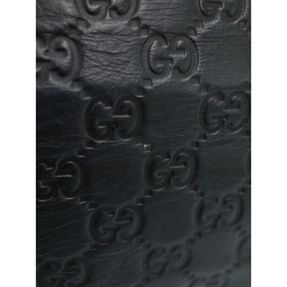 Gucci Guccissima Black Leather Messenger Crossbody Bag - Picture 7 of 9